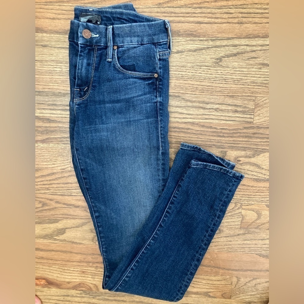 MOTHER Dark Blue Skinny Jeans